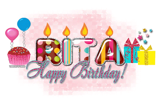 Glitter Text " Personal " Happy Birthday Rita! 