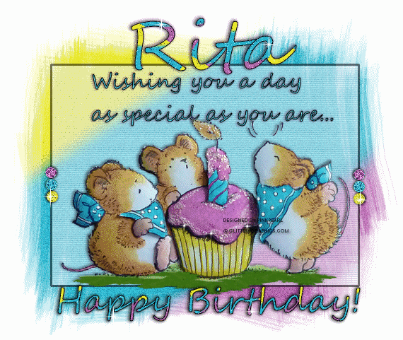 Glitter Text " Personal " Happy birthday Rita.