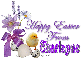 Chick with purple flowers-Charlayne