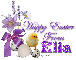 Chick with purple flowers- Elia
