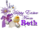 Chick with purple flowers- Beth
