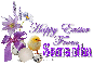 Chick with purple Flowers- Samantha