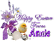 Chick with purple flowers- Annie