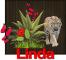 Tiger with red flowers - Linda