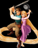 Rapunzel and Flynn in Action