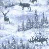 Snowy Deer - background - win