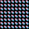 Blue and Pink Hearts Background