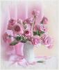 Pink glazed roses