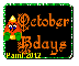 October birthdays - ggr - oct bdays