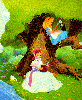 princess under tree