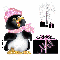 Mel - Penguin Pink Scarf - Presents