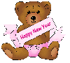 Happy New Year- Pink Bear