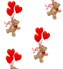 Teddybear heart balloon - background - vday - fg