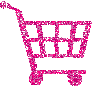 shopping cart pink glitter