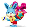 Bunny with the letter J