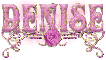 Denise-Pink rose nametag