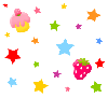 Strwberry and star background
