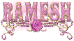 Ramesh-Pink rose nametag