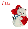 cute cat with hearts n text