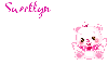 cute  pink teddy with text