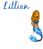 cute mermaid and text