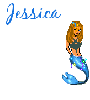 cute mermaid and text