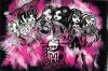 Monster high wallpaper with pink background
