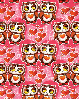 Owl Couple Hearts - background