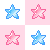 Blue and pink star bg