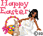 Happy Easter black doll