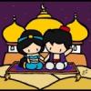 Princess Jasmine and prince Aladdin