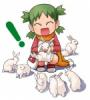 A cute pic of yotsuba and bunnies