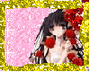 Anime girl with roses