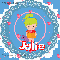 Julie text with girl with hearts