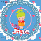 Jane text with girl with hearts