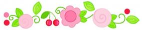 Cherry N Flower - Pink N Green