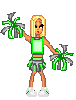 Green cheerleader