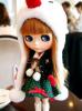 Red haired blythe doll with cute hat