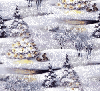 Snowy trees - background - xmas