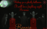 Rennie -Wishing you a ghostly halloween It will be a frighting night Be aware