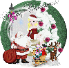 Merry Christmas/SANTA AND GIRL