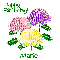 Stylized Chrysanthemums - November Birth Flowers - Marie
