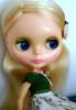 Blonde blythe doll with pigtails
