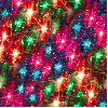 Bright Christmas lights tiled background glittered