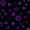 Purple snowflakes tiled background