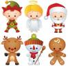 Christmas characters tiled background
