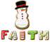 Faith Snowman Cookie