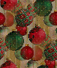 Christmas ornaments tiled background