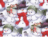 cute snowmen tiled background