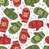 Christmas mittens tiled background